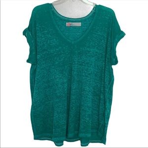 🍀🍀FREE PEOPLE Oversized Burnout Tee Green🍀🍀